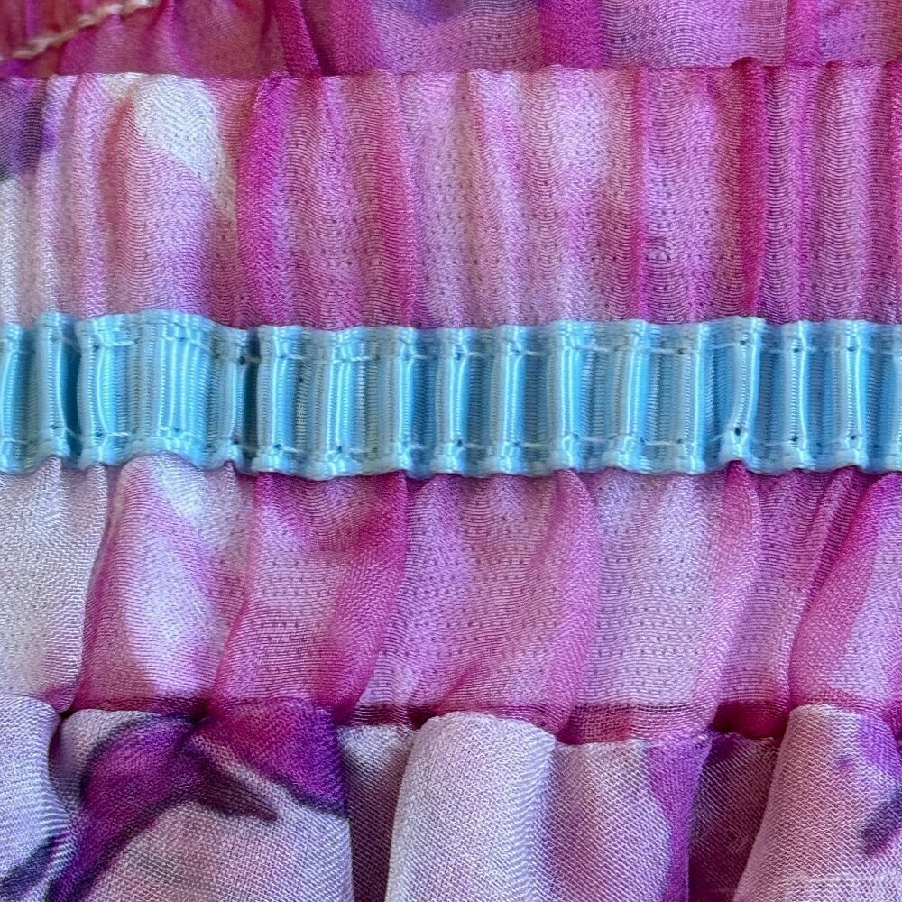 Afibi Full Maxi Skirt Chiffon Fully Lined Pink and Blue Fairy Faerie Size 3XL - Picture 8 of 14